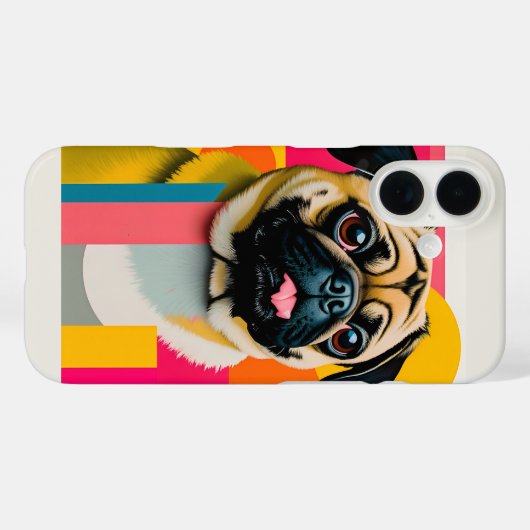 Pugデザイン Case-Mate iPhoneケース (裏面 (横))