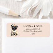 Pugドッグアドレス ラベル (インサイチュ)