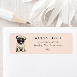 Pugドッグアドレス ラベル