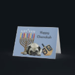 PUGハヌカー（ユダヤ教の祭り）カード（ユダヤ教）メノラー シーズンカード<br><div class="desc">ハヌカー（ユダヤ教の祭り）シーズンの間に家族や友人を思い出すことは、愛し保て愛している人々とtouchする素晴らし気にい方法である。私は愛と犬のハヌカー（ユダヤ教の祭り）カードを作った気にと、犬を愛する誰もが喜んでそれらを受け取ることになるだろう。中の挨拶を変更するオプションがある。</div>