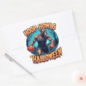 PUGハロウィーンバスケットボールショーダウン スクエアシール (封筒)