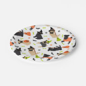 Pugハローウィンパーティ ペーパープレート (アングル)