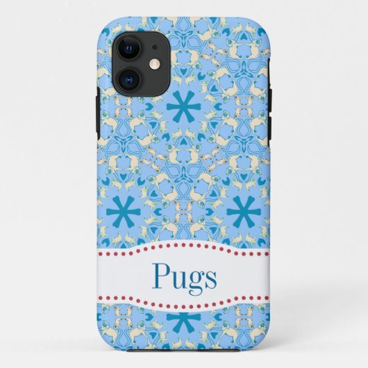 Pugパターンケース Case-Mate iPhoneケース (裏面)