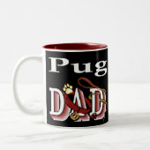 Pugパパギフト ツートーンマグカップ (左)