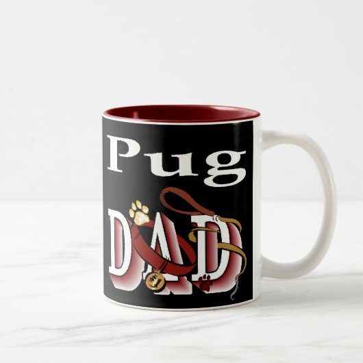 Pugパパギフト ツートーンマグカップ (右)