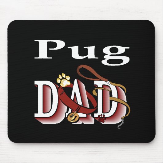 Pugパパギフト マウスパッド (正面)