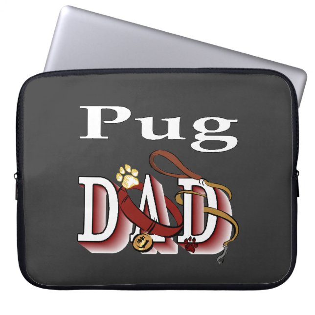 Pugパパギフト ラップトップスリーブ (正面)