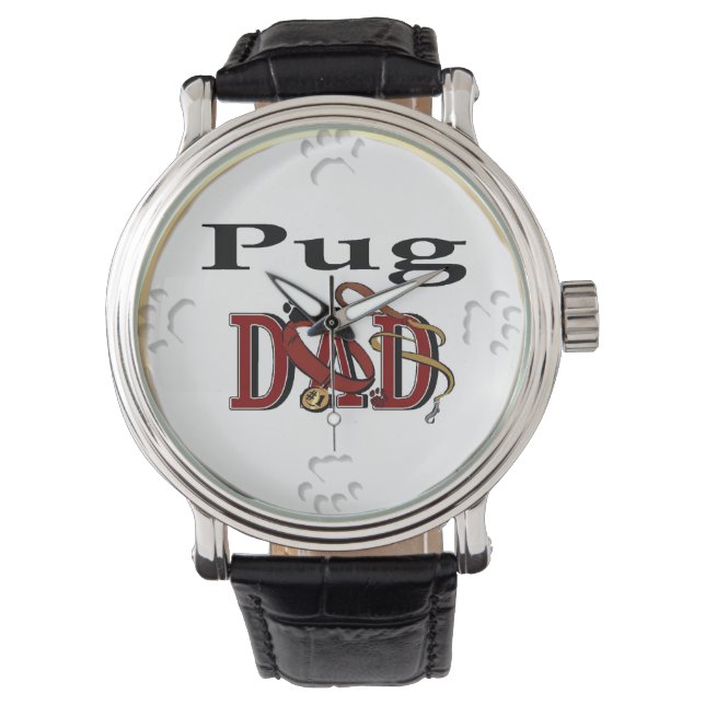 Pugパパギフト 腕時計 (正面)