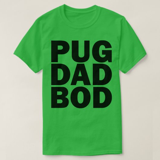 Pugパパ体 Tシャツ (デザイン正面)