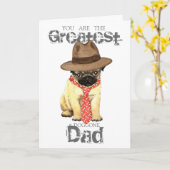 Pugパパ カード (黄色い花)