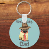 Pugパパ キーホルダー (正面)