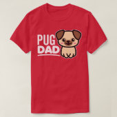 Pugパパ Tシャツ (デザイン正面)