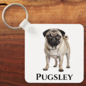 Pugパーソナライズ キーホルダー (正面)