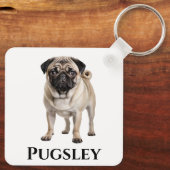 Pugパーソナライズ キーホルダー (裏面)