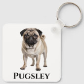 Pugパーソナライズ キーホルダー (裏面)