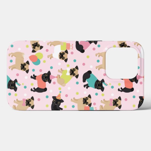Pugパーティー Case-Mate iPhoneケース (裏面 (横))