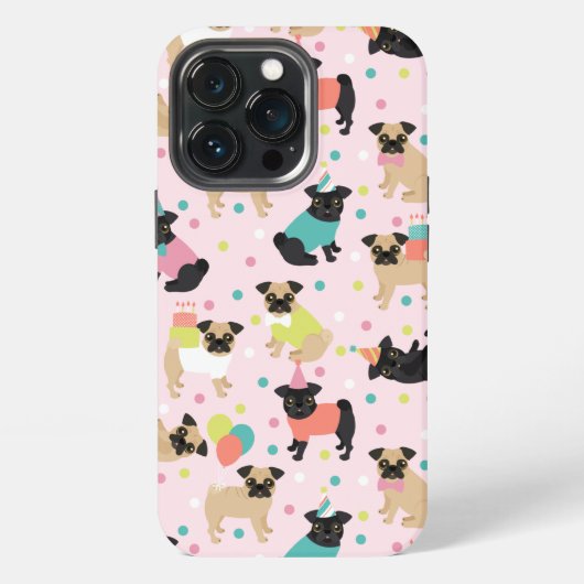 Pugパーティー iPhoneケース (裏面)
