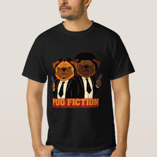 PUGフィクションパロディドッグ Tシャツ