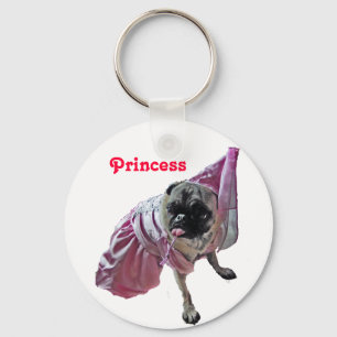 Pugプリンセス キーホルダー