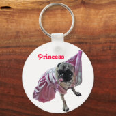 Pugプリンセス キーホルダー (正面)