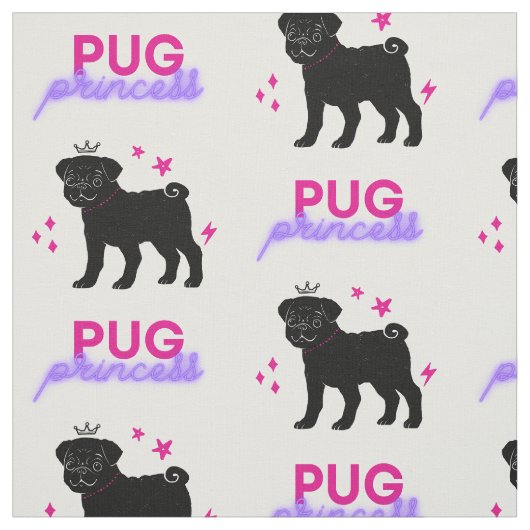 Pugプリンセス ファブリック (見本)