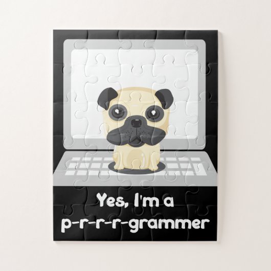 Pugプログラマ ジグソーパズル (縦)