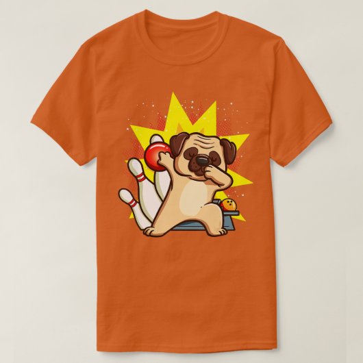 Pugボーリング子供たちPugs犬化学品パーティーギフト Tシャツ (デザイン正面)
