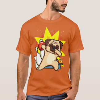 Pugボーリング子供たちPugs犬化学品パーティーギフト Tシャツ