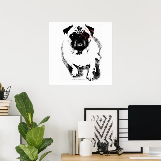 Pugポスター ポスター (ホームオフィス)