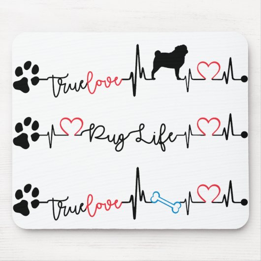 Pugマウスパッド マウスパッド (正面)