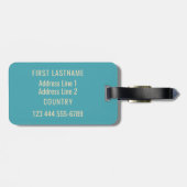 PUGライフカスタム文字手荷物タグ ラゲッジタグ (裏面横)