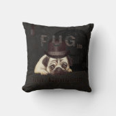 PUGライフスチームパンクロフト産業名前をカスタムする クッション (正面)