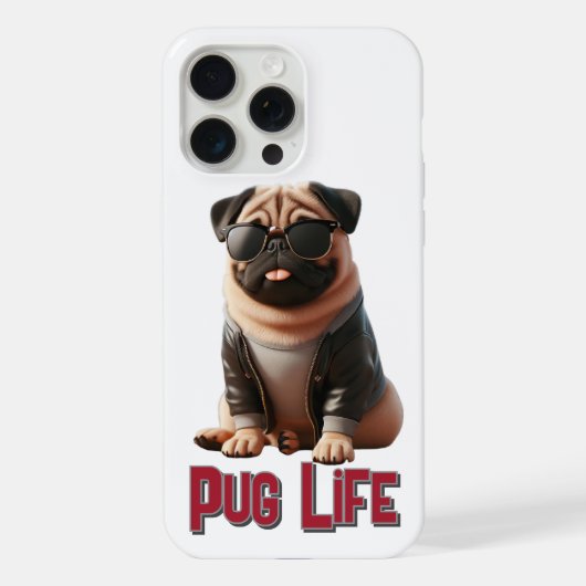 Pugライフフォンケース iPhoneケース (裏面)