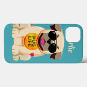 Pugライフ名前をカスタムするとカラーデバイスケース Case-Mate iPhoneケース (裏面 (横))
