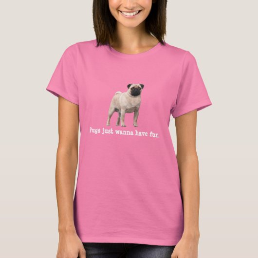 Pugレディースシャツ Tシャツ (正面)