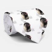 Pug履歴デザイン ネクタイ (ロール)
