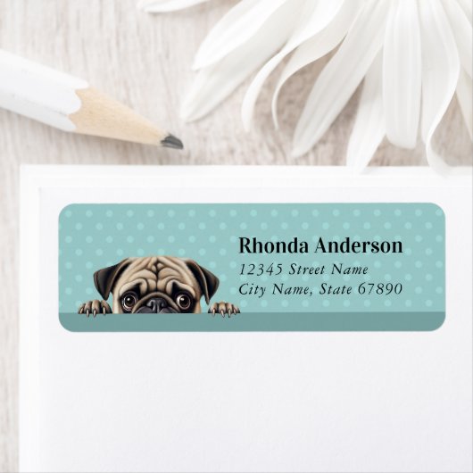 Pug差出人住所ラベル ラベル (インサイチュ)
