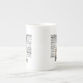 Pug形質ボーン中国Mug ボーンチャイナマグカップ (正面)