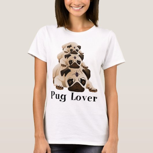 Pug恋人.png Tシャツ (正面)