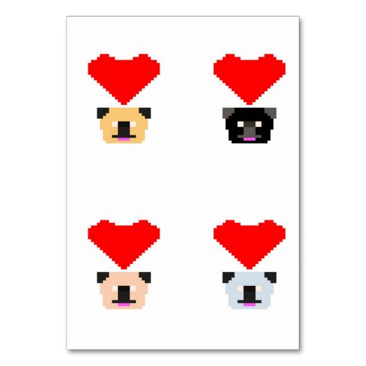 Pug愛犬家 | The Love of All Pugs テーブルナンバー (正面)