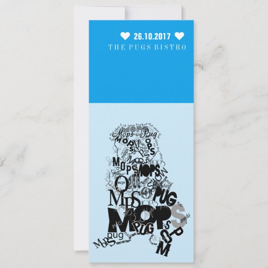 Pug招待状 招待状 (正面)