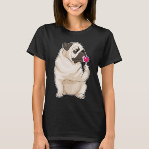 Pug棒つきキャンデー Tシャツ