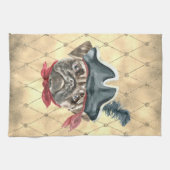 . .pug海賊キッチンタオルを黒く塗る キッチンタオル (横)
