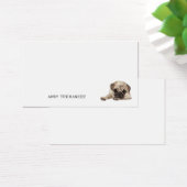 Pug犬ありがとうノート、ギフトノートカード、ミニマリスト (デスク)