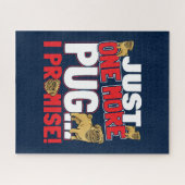 Pug犬の恋人だけもう1つ、私は約束（赤） ジグソーパズル (横)