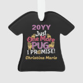Pug犬の恋人 – 私は約束する1つだけ オーナメント (裏面)