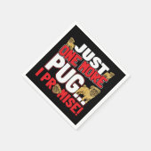 Pug犬の恋人 – 私は約束する1つだけ スタンダードカクテルナプキン (角)