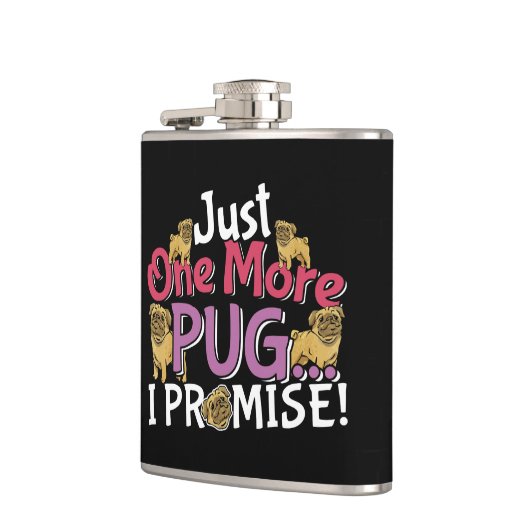 Pug犬の恋人 – 私は約束する1つだけ フラスク (左)