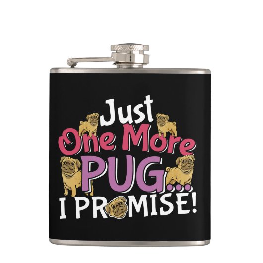 Pug犬の恋人 – 私は約束する1つだけ フラスク (正面)