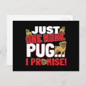 Pug犬の恋人 – 私は約束する1つだけ ポストカード (正面/裏面)